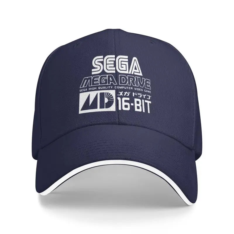 Sega Mega Drive Genesis Japanese Vinyl Baseball Cap Outdoor Sun Hat Sandwich Hat Men Summer Fishing Balaclava Golf Caps