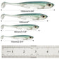 Dr.Fish 5/6 Stück Angelköder Weichplastik Silikonköder Paddelschwanz Shad Wurm Swimbait Süßwasser Barsch Forelle 70mm 80mm 100mm