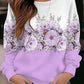 Blumen-Hoodie Rundhals Y2k Hoodie Damen Mode Hoodies Mädchen Mäntel Damen Sweatshirts Blumen Kleidung Geschenke Mäntel Rundhals Pullover