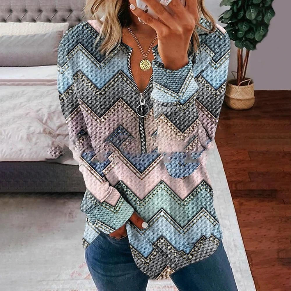 Gestreifte Kapuzenpullover Damen Mode Reißverschluss Hoodies Y2k Lässige Sweatshirts Zip Up Hoodie Oversize Kapuzenjacke Gittermäntel Damen Sweatshirts