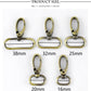 5/10Pcs Meetee 20/25/32/38mm Metal Bags Strap Buckles Lobster Clasp Collar Carabiner Snap Hook DIY KeyChain Bag Part Accessories