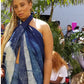 Serenity Indigo handprinted scarf