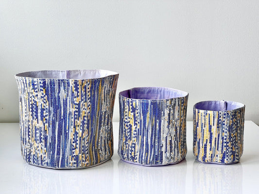 Blue Round Planter