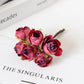 12PCS Artificial Flowers Christmas Decorations for Home Accessories Stamen Wedding Bouquet Garland DIY Gifts Silk Tea Roses Buds