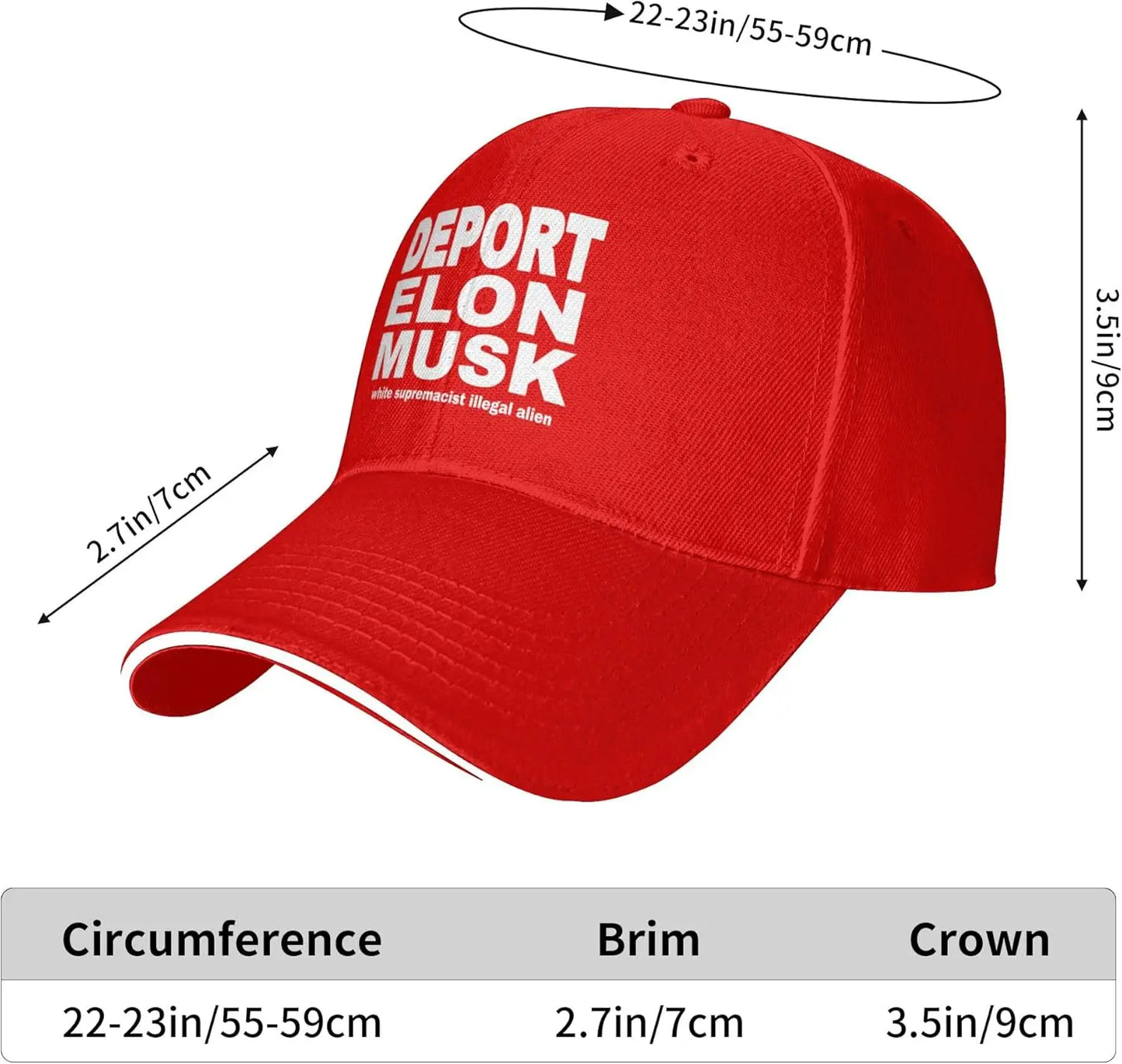 Anti Elon Musk Trucker Hats Fire Elon Musk Deport Stop Musk Funny Gag Baseball Cap for Mens Women