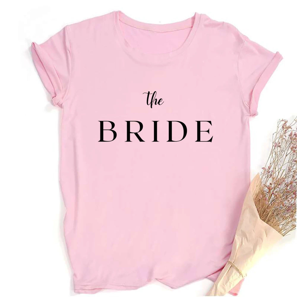 Junggesellinnenabschied T-Shirt für Frauen JGA T-Shirt Braut & Crew Team Braut Tee Hochzeitsgeschenk für Bräute Verlobungs T-Shirt Kleidung