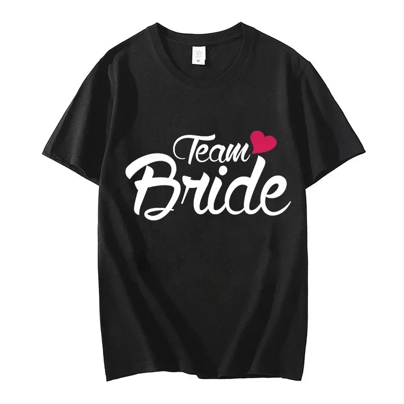 Team Braut Braut T-Shirts für Frauen Oberteile Junggesellinnenabschied Grafik T-Shirts Brautjungfern T-Shirts Frauen T-Shirts Kleidung
