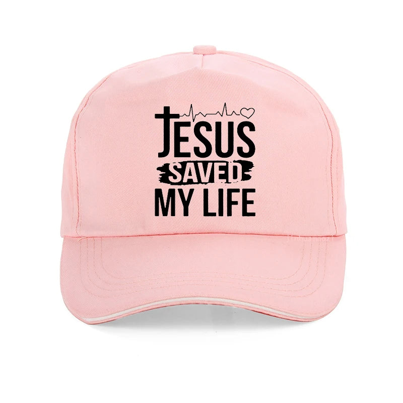 Sommerhut Bedruckte Jesus hat mein Leben gerettet Baseballkappe Ich gehöre Jesus Mützen Herren Baumwolle Christus Religion Christlicher Glaube Hüte