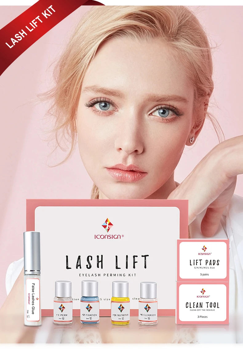 Dropshipping ICONSIGN Wimpernlifting Kit Wimpern-Lifting Wimpern-Booster Calia Set Wimpern Dauerwelle Augen Make-up Tools Kann Ihr Logo herstellen
