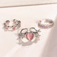 Handgewebter Liebesperlenring Mode Damen Herren Runder Kugelperlen verstellbarer Retro-Ring Schmuck