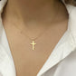 Mode Edelstahl Kreuz Gold Silber Farbe Halskette für Damen Herren Exquisite Kette Halsketten Schmuck Geburtstagsgeschenk