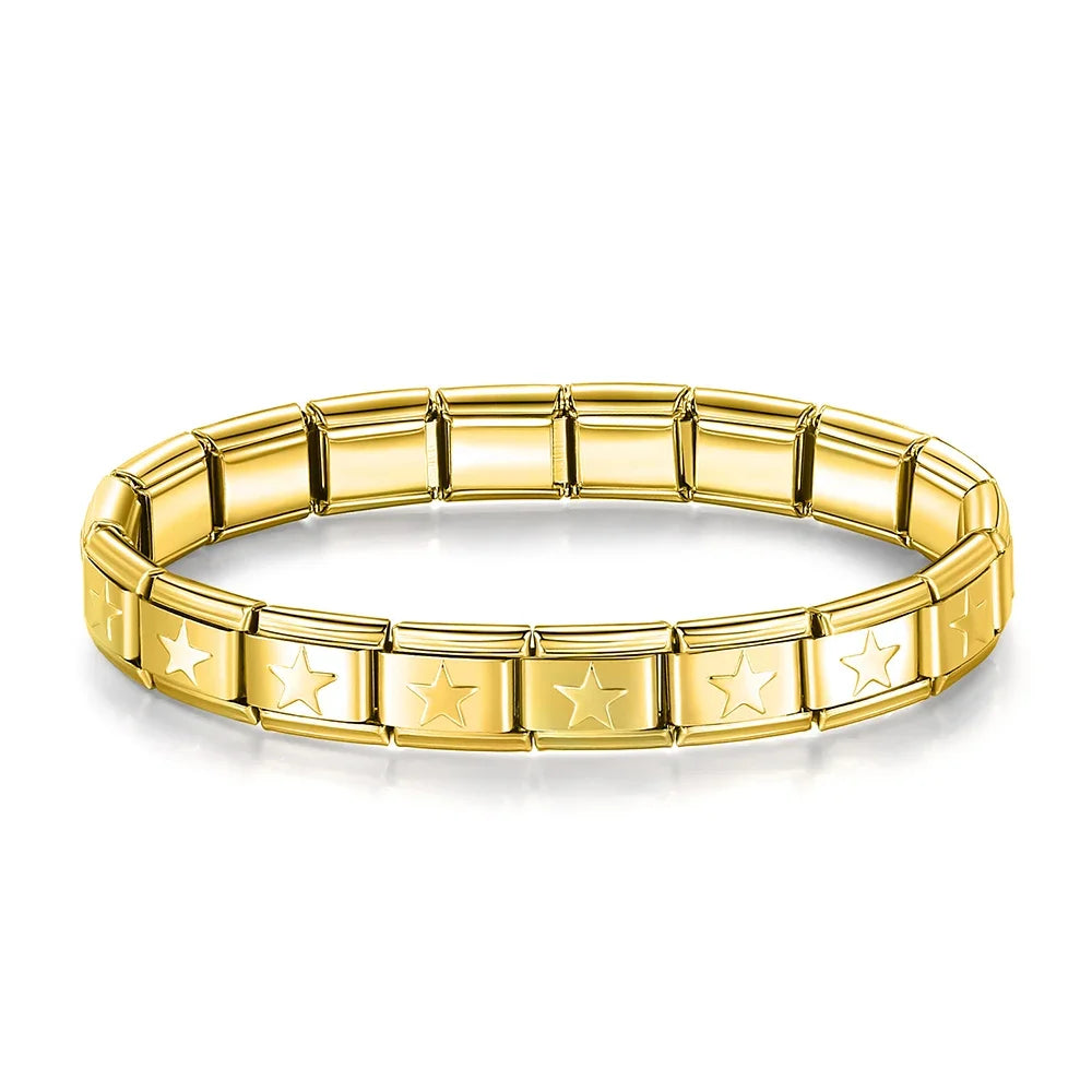 Hapiship Neue Mode Frauen Romantisches Herz 9mm Breite Edelstahl Armband Armreif Mädchen Hochzeit Weihnachtsgeschenk Schmuck G205