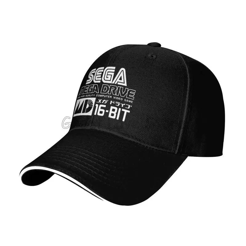 Sega Mega Drive Genesis Japanese Vinyl Baseball Cap Outdoor Sun Hat Sandwich Hat Men Summer Fishing Balaclava Golf Caps