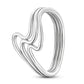 Ringe für Frauen 925 Silberfarbe Zirkon Wickellinie Geometrischer Sternring Verlobung Hochzeit Romantisches Valentinstag Feinschmuck Geschenk