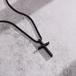 Vnox Schlichte Unisex-Kreuzketten, einfacher Edelstahl-Kreuzanhänger für Damen und Herren, Gebets-Halskette für Christen, verstellbare Panzerkette