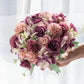 30CM Seidenrosen Hochzeit Bouquet Vase für Home Raum Dekoration Weihnachtsgirlande Scrapbooking Künstliche Hortensie Kunstblumen