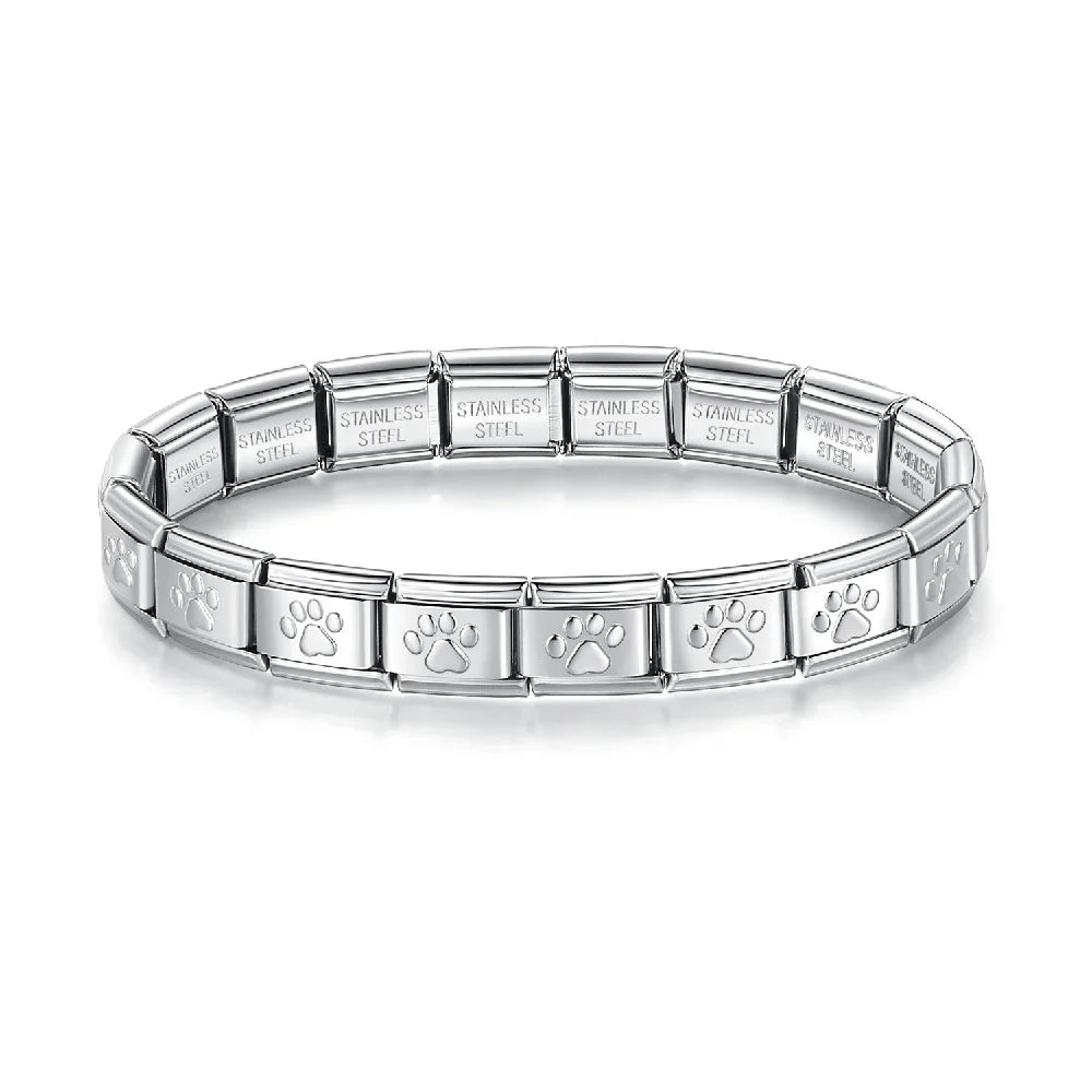 Hapiship Neue Mode Frauen Romantisches Herz 9mm Breite Edelstahl Armband Armreif Mädchen Hochzeit Weihnachtsgeschenk Schmuck G205