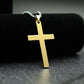 Schlichte Kreuzkette mit Kreis Anhänger Edelstahl Halskette Christ Kreuz Halskette für Herren Jungen Coole Halskette Collier