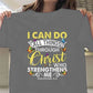 Ich kann alles durch Christus tun, Druck Frauen T-Shirt Kurzarm O-Neck Loose Frauen T-Shirt Damen T-Shirt Camisetas Mujer