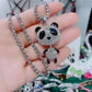 Fashion Movable Panda Necklace Lady Exquisite and Cute Cartoon Animal Hip-hop Personality All-match Pendant