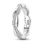 Ringe für Frauen 925 Silberfarbe Zirkon Wickellinie Geometrischer Sternring Verlobung Hochzeit Romantisches Valentinstag Feinschmuck Geschenk