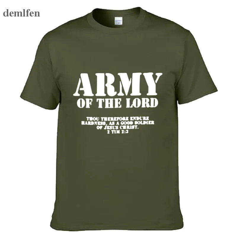 Army Of The Lord Christian Jesus Christ Men And Women Couples Matching T-Shirt Novel Style Custom Printing T Shirt Plus Size