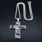 Christ Gott Kreuz Jesus Dornenkrone Kette Halskette Herren Edelstahl Kruzifix Halskette Schmuck colar masculino N7074S02