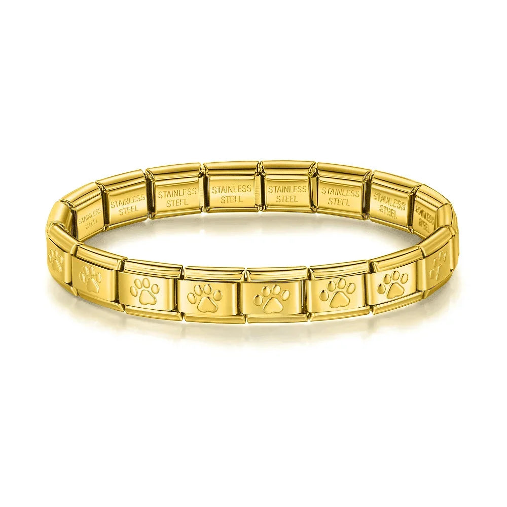 Hapiship Neue Mode Frauen Romantisches Herz 9mm Breite Edelstahl Armband Armreif Mädchen Hochzeit Weihnachtsgeschenk Schmuck G205