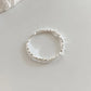Echt 925 Sterling Silber minimalistische geometrische runde Ringe für Frauen Trendiger Edelschmuck Öffnung unregelmäßige Accessoires