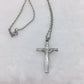 Mode Kruzifix Jesus Christus Herrenschmuck Gold Braun Silber Farbe Metall Kreuz Anhänger mit Halskette Halsketten für Damen