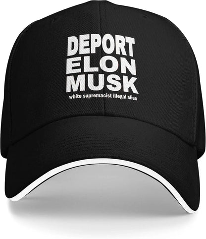 Anti Elon Musk Trucker Hats Fire Elon Musk Deport Stop Musk Funny Gag Baseball Cap for Mens Women