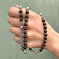 Natural Labradorite Tiger Eye Stone Bracelet Catholic Christ Rosary Cross Pendant Bracelets Men Meditation Prayer Jewelry Gift