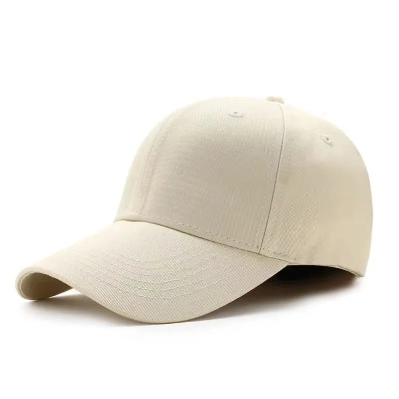 Herren und Damen Sommer Baseballmütze Reine Baumwolle Einfarbige Mütze Mode Fahrerhut Sonnenblende Vier Jahreszeiten Hut