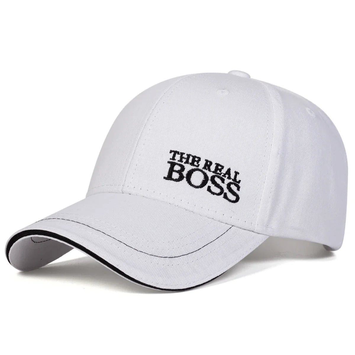 Unisex THE REAL BOSS Buchstabenstickerei Baseball Caps Frühling und Herbst Outdoor Verstellbare Freizeit Hüte Hip Hop Hut Sonnenhut