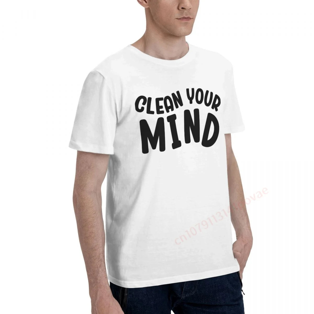 100% Baumwolle REINIGE DEINEN GEIST Motivierende Zitate T-Shirts Herren Freizeit Damen Kleidung T-Shirts Oberteile