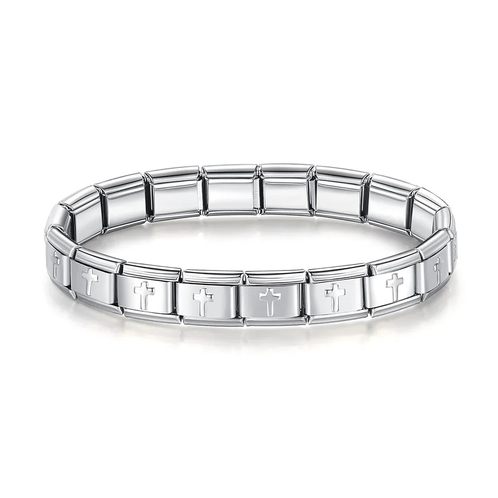 Hapiship Neue Mode Frauen Romantisches Herz 9mm Breite Edelstahl Armband Armreif Mädchen Hochzeit Weihnachtsgeschenk Schmuck G205