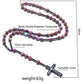 8mm Natursteinperlen Hämatit Kreuzanhänger für Herren Damen Katholische Christus Rosenkranz Kreuzanhänger Halskette Dropshipping
