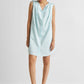 Shirt dress with Shoulder Tie Details in Summer Blue
