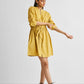 Short Tie Waist Dress in Tuscan Sun