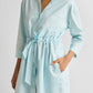 Short Tie Waist Dress in Summer Blue