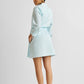 Short Tie Waist Dress in Summer Blue