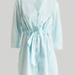 Short Tie Waist Dress in Summer Blue