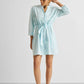 Short Tie Waist Dress in Summer Blue