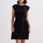 Short Dress With Smocking Side Detail in Black
