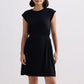 Short Dress With Smocking Side Detail in Black