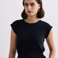 Short Dress With Smocking Side Detail in Black
