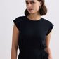 Short Dress With Smocking Side Detail in Black