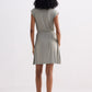 Short Dress With Smocking Side Detail in Light Olive