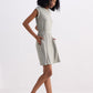 Short Dress With Smocking Side Detail in Light Olive
