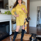 Short Tie Waist Dress in Tuscan Sun